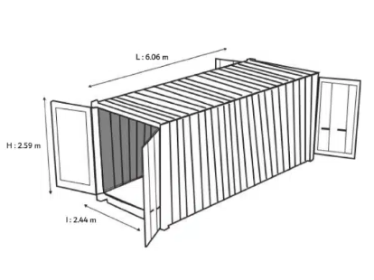 CONTAINER 20 PIEDS DOUBLE DOOR