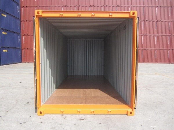 CONTAINER 20 PIEDS ORANGE 1ER VOYAGE (NEUF)