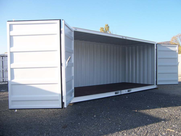 CONTAINER DE STOCKAGE 20 PIEDS OPEN SIDE – BLANC