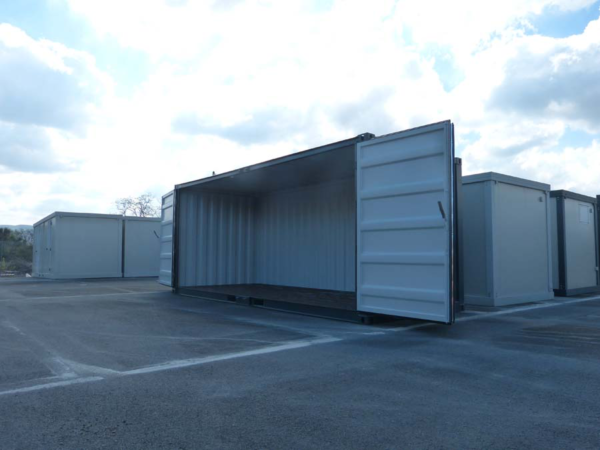 CONTAINER DE STOCKAGE 20 PIEDS OPEN SIDE – NOIR